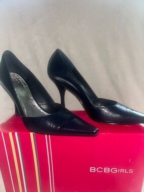 BCBGirls Black Pointed-Toe Stiletto Pumps